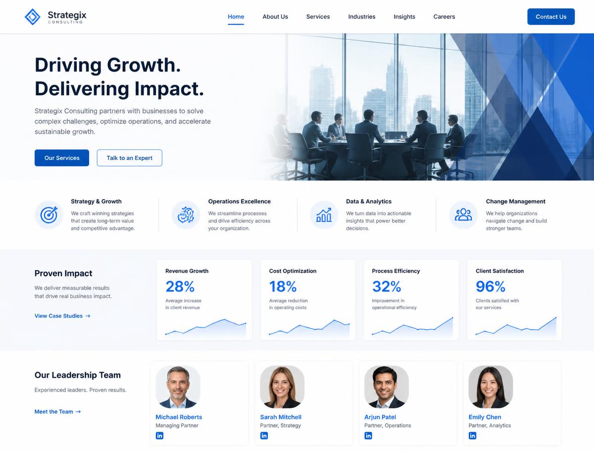 Corporate Business website design concept